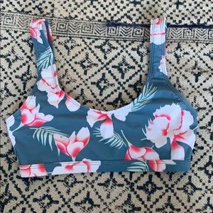 Zaful Flower Print Bikini Top